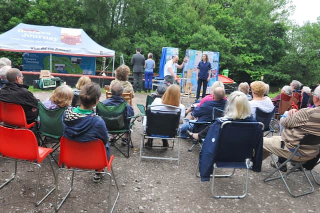 Mikron Theatre perform a comedy drama, Get Well Soon, celebrating 70th anniversary of the NHS four years ago at The Meadows at Appley Bridge. Footpath improvements are now going to take place around the site thanks to the Whitemoss fund