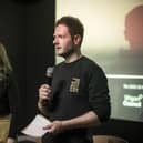 Natasha Hawthornthwaite and Scott Bradley, from Northern Heart Films, at Leigh Film Factory