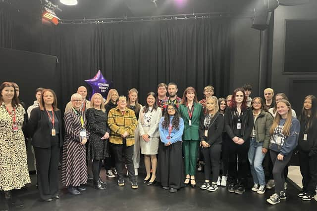 Students with panel members