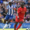 Sanmi Odelusi in action for Latics during a pre-season friendly against Liverpool in 2016
