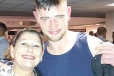 Christopher Hughes with his mum Susan