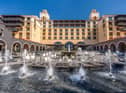 The impressive plaza  of the  Lopesan Costa Meloneras Resort Spa  & Casino