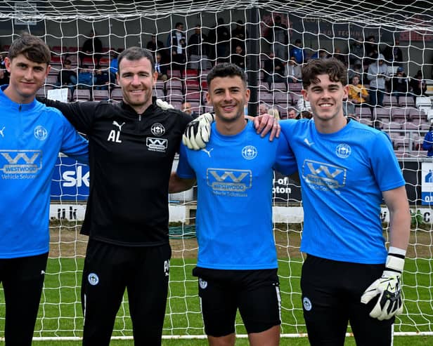 Matty Corran (far left) is hoping to challenge Sam Tickle (second right) and Tom Watson (far right) next season