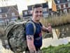 A navy engineer completed a 15-mile loaded walk for an armed forces mental health charity