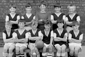 The Evans School, Ashton, trophy winning football team in 1967.