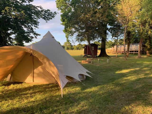 There are several pitches dotted around, but it's clear that space is paramount. Image: Belvoir Holidays
