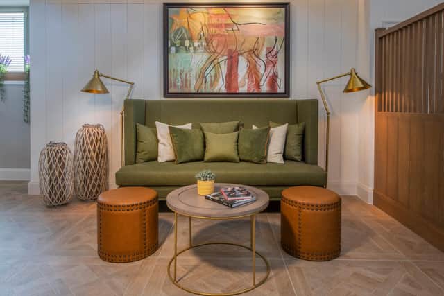 One of the modern seating areas at the newly-refurbished Horwood House Hotel. Image: James Nader