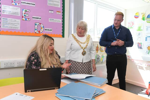 The Mayor of Wigan, Coun Marie Morgan officially open Edstart in Marsh Green