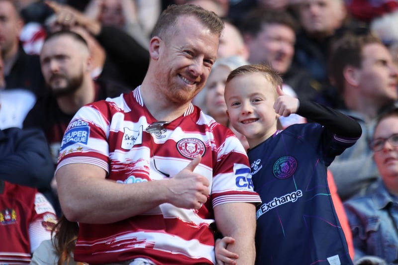 Wigan Warriors fans enjoyed the Good Friday Derby at the DW Stadium.