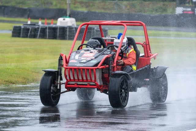Rain did not stop the fun on the track