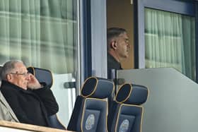 Ryan Lowe watches from above at Shrewsbury