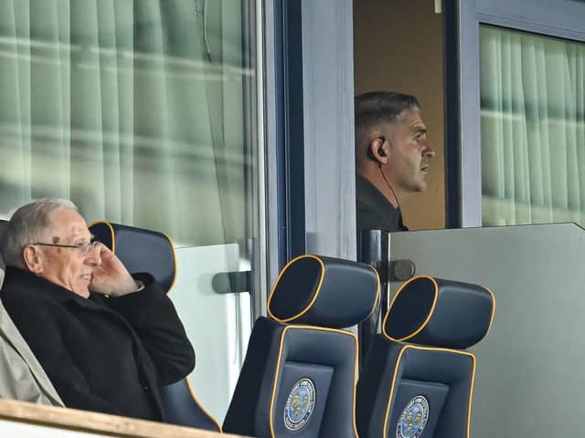 Ryan Lowe watches from above at Shrewsbury