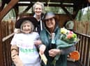 Left to right: Winner Margaret (Resident), Alisha Bromley (Activities Coordinator) and Kim  Jones (Home Manager)