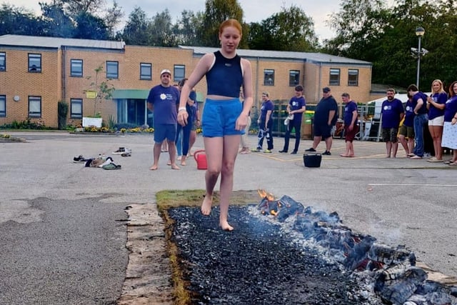 Wigan and Leigh Hospice Firewalk event