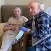Phil Wright pictured with 87-year-old mum Irene Barker