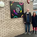 Coun Keith Cunliffe and Coun Jenny Bullen at Leigh Youth Hub