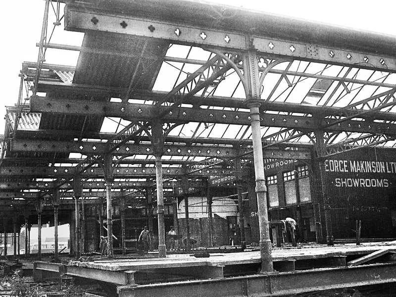 Central Station on Station Road under demolition in August 1973.