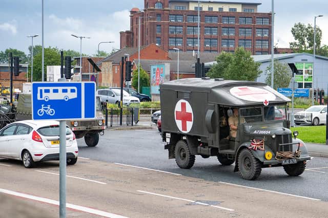 Armed Forces Day vehicle convoy. Leigh and Wigan 27th June 2020