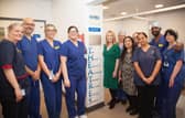 MP for Leigh and Atherton, Jo Platt, with WWL staff at Leigh Infirmary
