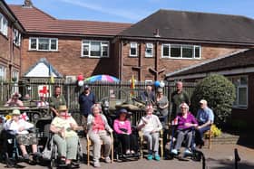 Norley Hall residents with the Military Vehicles Trust.