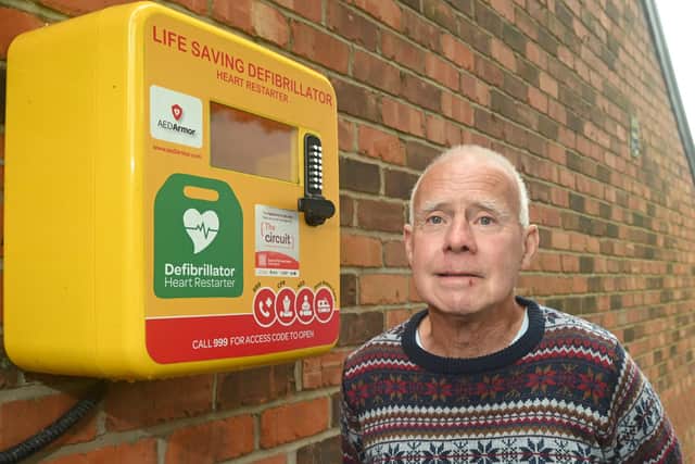 Andrew Moakes is making sure all defibrillators in Shevington are working and is fund-raising for new batteries and pads to maintain them