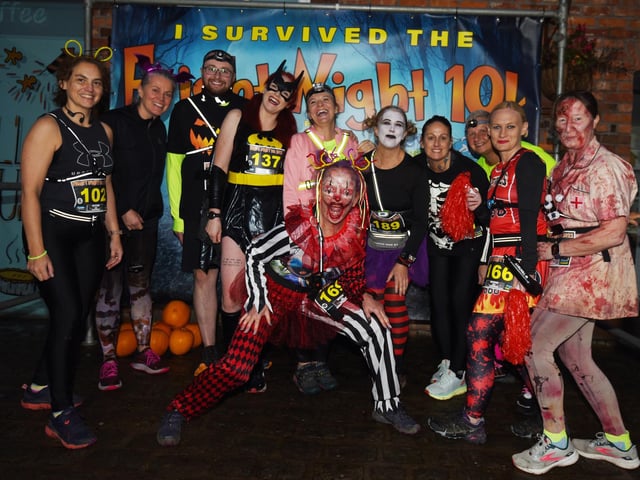 Runners got into the Halloween spirit