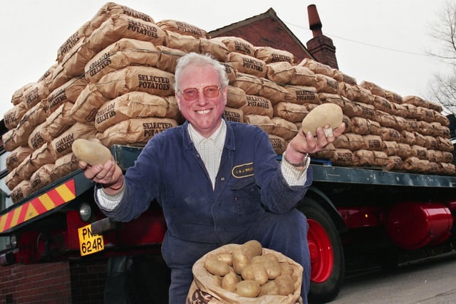 RETRO - Geoff Waller of L&J Wilcock potato suppliers, in Walnut Avenue, Whelley,