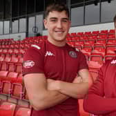 Nathan Lowe and George O’Loughlin wearing the Kappa Academy training wear with the GIB logo