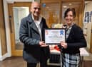 Oneil Bashir, an assessor from Logistica (left) and Kim Jones, home manager at Worthington Lake Care Home (right)