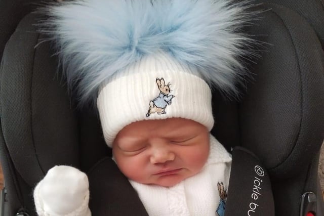 Baby David-Jnr Connor, born 9th October 2023, weighing 9lb 3oz.