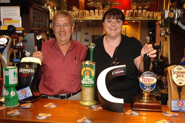 FORESTERS ARMS - PUB LIFE.
Ronn Baxendale and Deborah Aindow, licensee and manageress of The Foresters Arms, Shevington Moor, Standish.