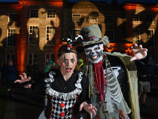 Scary creatures outside Haigh Hall