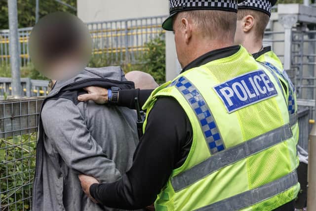 One of many arrests made during the Operation Sceptre clampdown