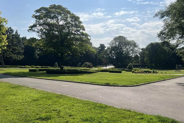 A police cordon at Mesnes Park