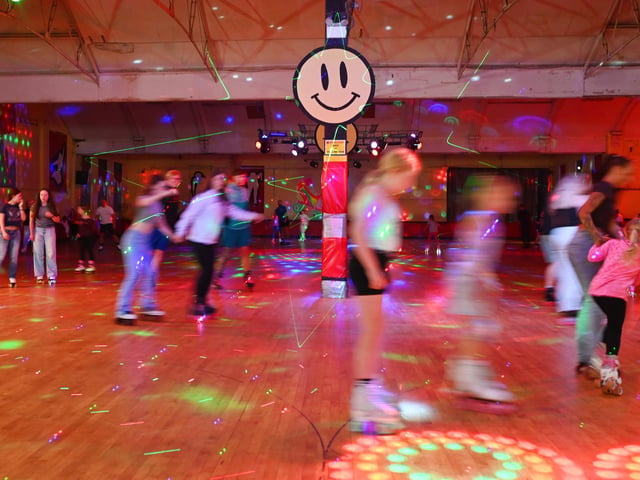 Wiganers enjoy a last skate around Europe's largest wooden-floored roller rink