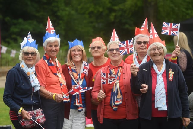 Jubilee Party at Haigh Woodland Park. Ladies from the Lancashire South Trefoil Guild.