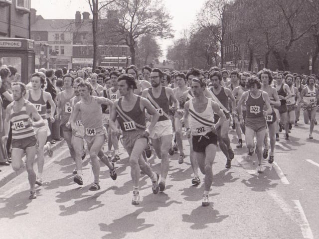 Runners on New Market Street, Wigan.