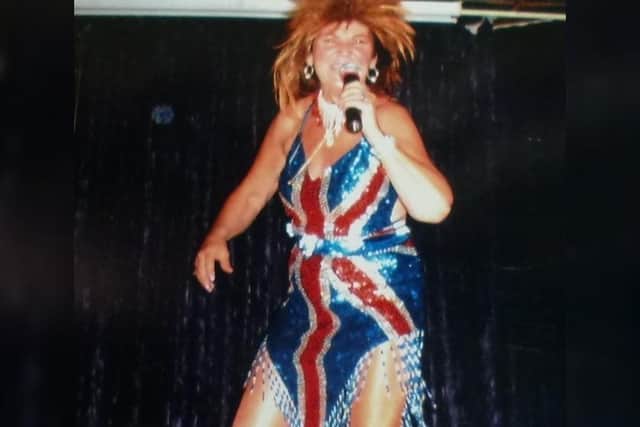 Pam Shaw as a Tina Turner tribute in Peter Kay's spoof show Britain’s Got the Pop Factor and Possibly a New Celebrity Jesus Christ Soapstar Superstar Strictly on Ice