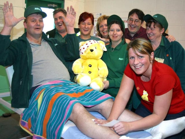 Staff at ASDA hold fund raising events for Children In Need.