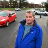 Local resident William Jones is concerned about traffic and speeding vehicles from junction of Morris Street and Greenough Street, Scholes, Wigan.
