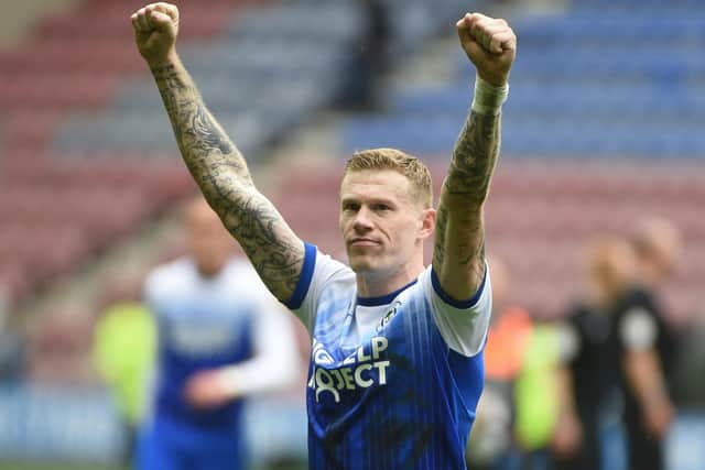 James McClean celebrates Latics' 2-1 victory over Millwall in April