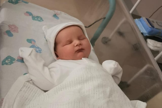 Sam Kevill sent a photo of baby Patrick James Kevill, born December 29 2022.