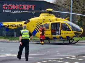 The North West air ambulance and police rushed to the scene after reports of a road traffic collision at the Beech Hill junction in Wigan