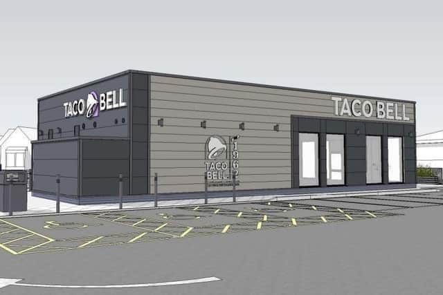 An artist's impression of how the new Taco Bell outlet at Robin Park will look