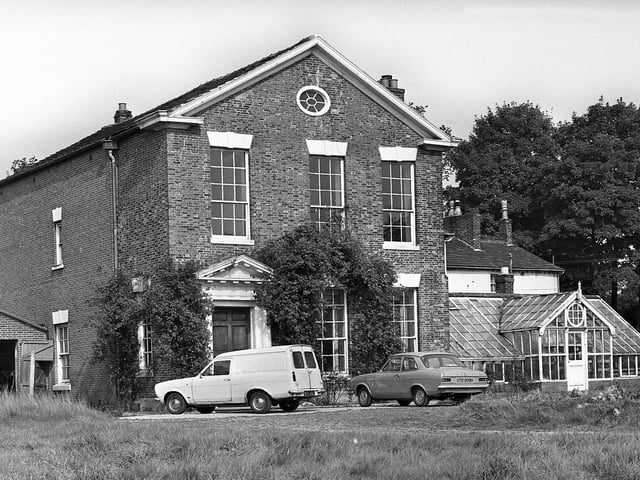 Standish Hall in September 1971. It was the ancestral home of the lords of the manor of Standish. The original hall was partially demolished in 1921 and made into two homes. The old chapel and tudor wing were bought and shipped to America. It passed through several owners until the National Coal Board bought it and was eventually demolished altogether in the early 1980s.