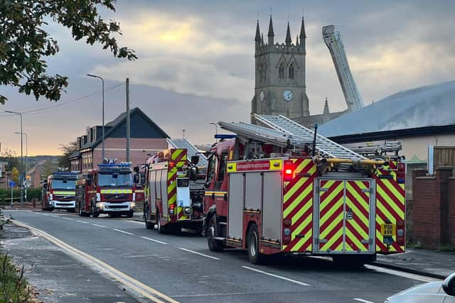 Emergency services at the scene on the afternoon of Monday October 24