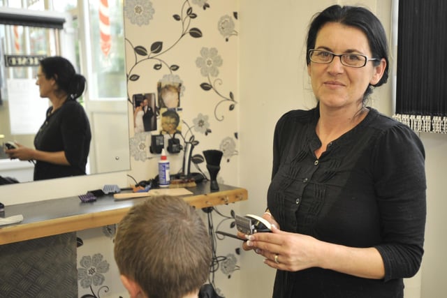 Carol Ramsden, from Cliff's Spring View Barbers, on Warrington Road, Spring View
