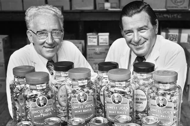 Production director, John Butler, and managing director, John Winnard, at the Santus factory in Dorning Street, Wigan, in July 1977.