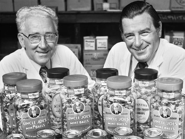 Production director, John Butler, and managing director, John Winnard, at the Santus factory in Dorning Street, Wigan, in July 1977.