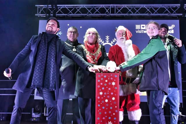 Gareth Gates at the Wigan Christmas Lights Switch -on as part of Frost Fest 2022.